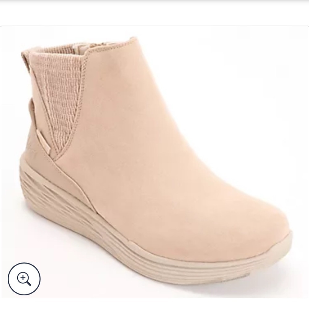 RYKA SIDE ZIP WATER REPELLENT SNEAKER NOELLE BOOTS TERRA TAUPE 8.5 WIDE NEW